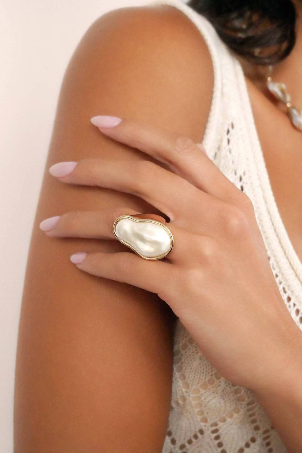 Ettika - Women's Sea born Pearl Ring