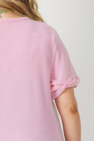 Entro - V Neck Relaxed Fit Knit Top