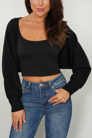Falcon Park - Andrea Shrug Crop Cardigan