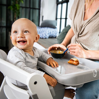 hauck Alpha High Chair Tray Table Compatible with Wooden Alpha+ and Beta+, Grey