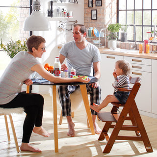 hauck Alpha+ Grow Along Adjustable Wooden Highchair, Beechwood, Walnut Finish