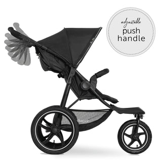 hauck Runner 2 Compact Foldable Tricycle Jogger Buggy Stroller Pushchair, Black