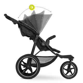 hauck Runner 2 Compact Foldable Tricycle Jogger Buggy Stroller Pushchair, Black
