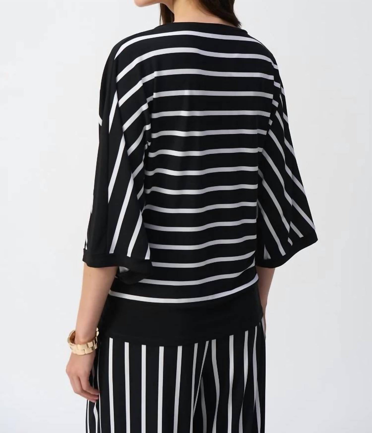 Joseph Ribkoff - Silky Knit Stripe Print Fitted Top