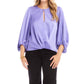 Karen Kane - Keyhole Crossover Satin Top