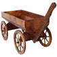Wood Wagon Flower Planter Pot Stand With Wheels