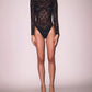 Fleur Du Mal - Le Stretch Lace Long Sleeve Bodysuit