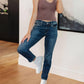 Judy Blue - Midrise Cuffed Boyfriend Jeans