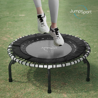 JumpSport 250 Workout Rebounder for Adults, 39" Mini Fitness Trampoline, White
