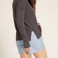 Project Social T - Mae Textured V-neck Long Sleeve Top