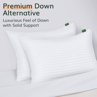 fern & willow Luxury Down Alternative Plush Adjustable Fill Pillow, King, 2 Pack