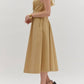Entro - Belted Pleated Skirt & Pockets Dress