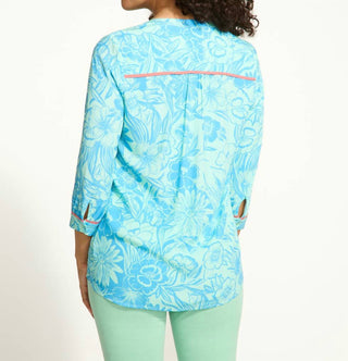 Fdj - Piping 3/4 Sleeve V-neck Shirt