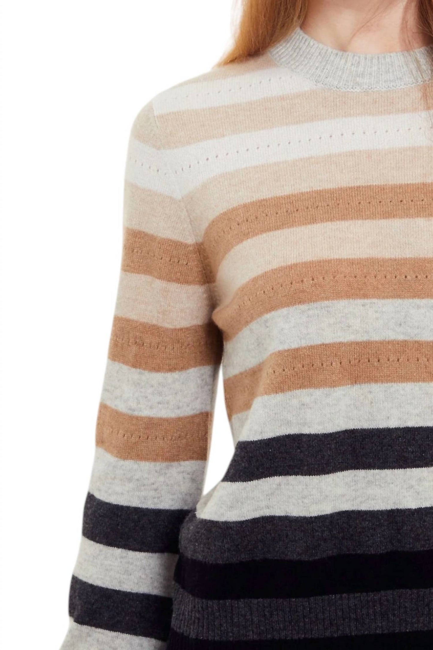 &Isla - Ariana Striped Cashmere Sweater
