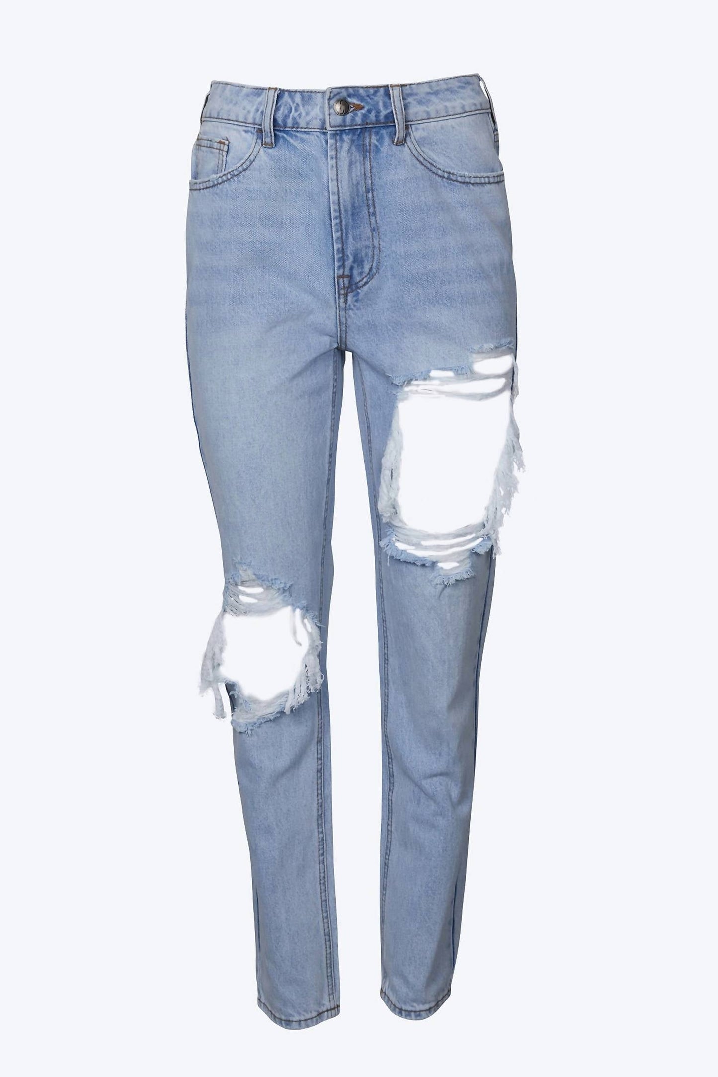 Jelly Jeans - HIGH-RISE DISTRESSED TAPERED JEANS