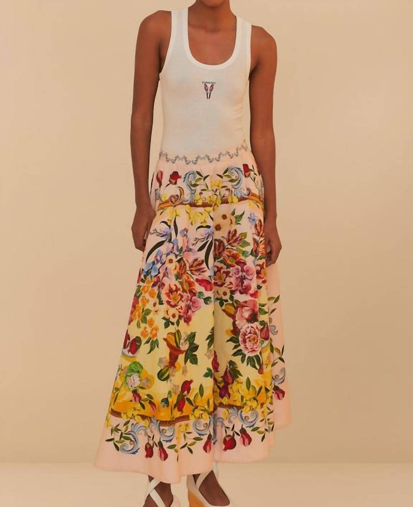 Farm Rio - Garden Terrace Midi Skirt