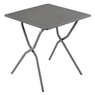 Lafuma Balcony II Colorblock Steel Square Folding Outdoor Patio Table, Titanium