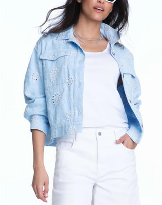 Elliott Lauren - Button Front Jacket With Eyelet