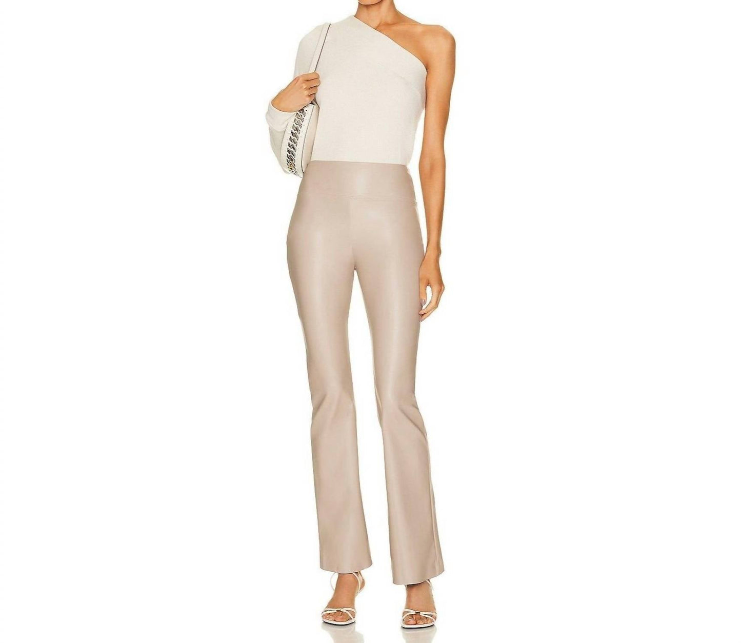 Enza Costa - Women's Matte Leather Bootcut Leggings