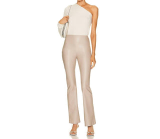 Enza Costa - Women's Matte Leather Bootcut Leggings