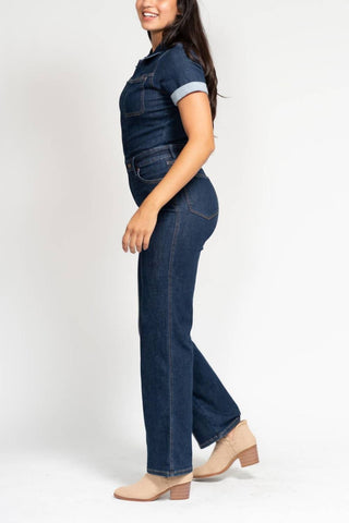Judy Blue - High Waist Tummy Control Straight Jeans Jumpsuit