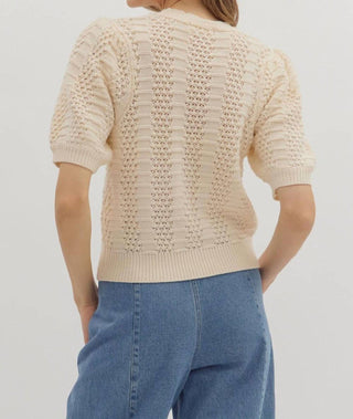 Entro - Knit Expressions Short Sleeve Sweater