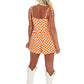Main Strip - Undefeated Check Denim Romper