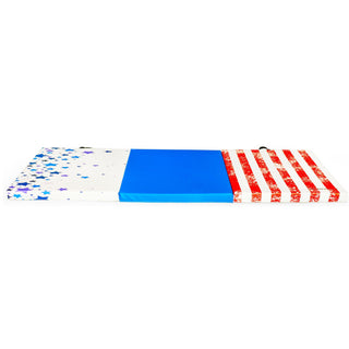 BalanceFrom Fitness GoGym 6x2ft Folding 3 Panel Exercise Mat, Red/White/Blue