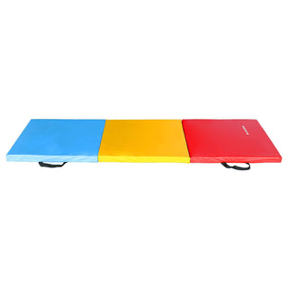 BalanceFrom Fitness GoGym 1.5" Thick Folding 3 Panel Gym Fitness Mat, Multicolor