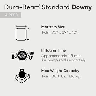 Intex 10 Inch Dura-Beam Standard Downy Air Mattress, Twin (Pump Not Included)