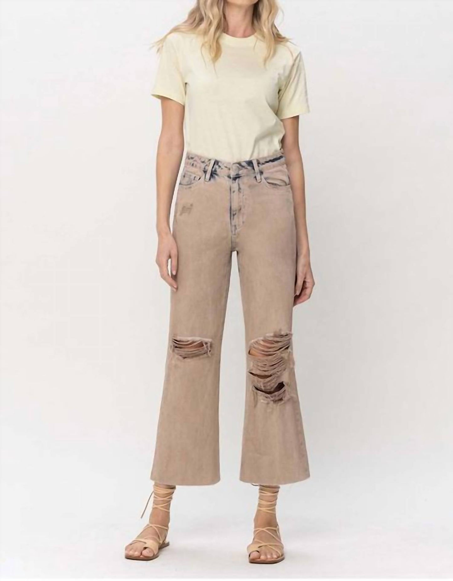 Vervet By Flying Monkey - 90s Vintage Crop Flare Jeans