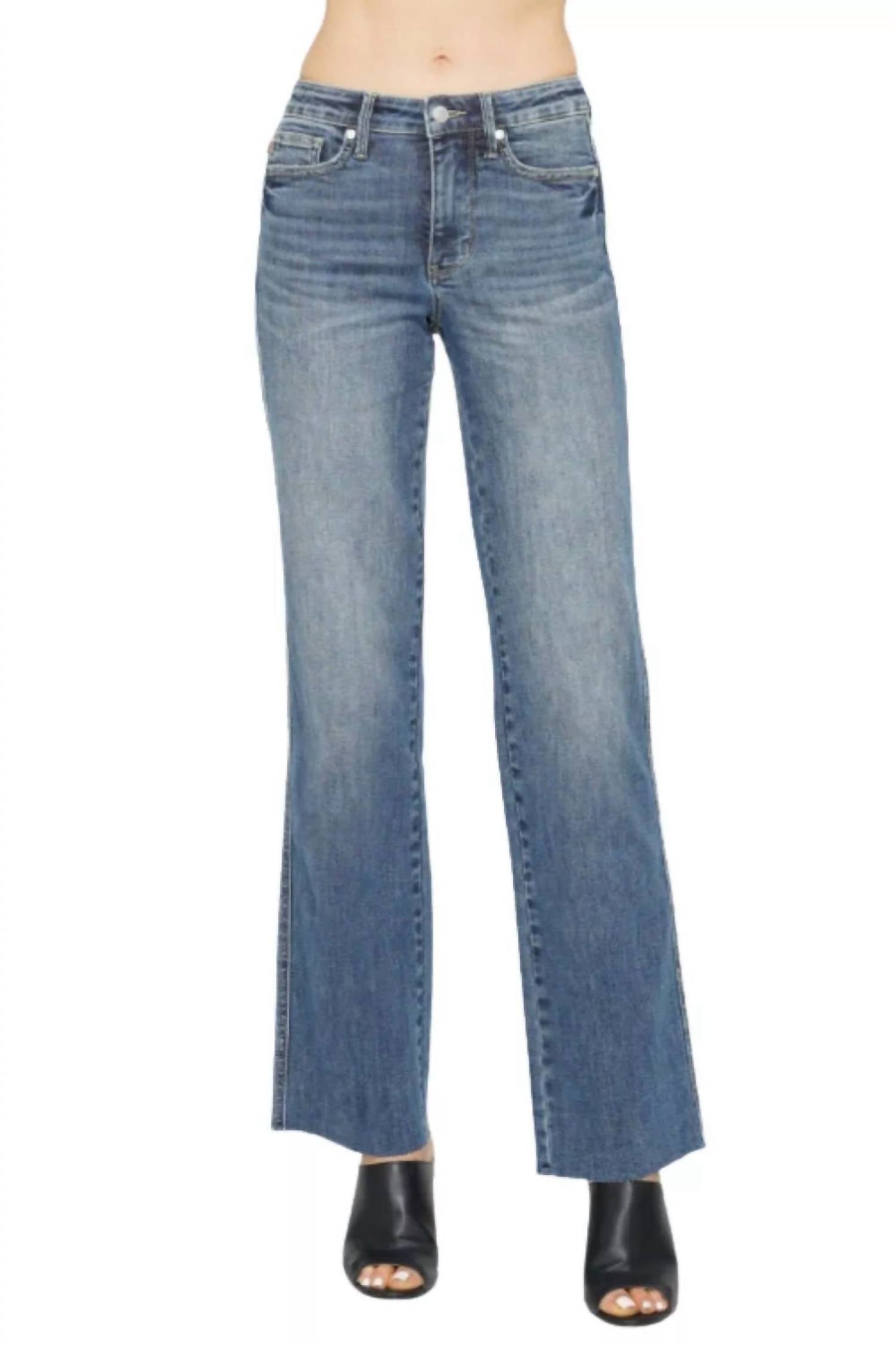 Judy Blue - Mid Rise Tummy Control Vintage Straight Jeans