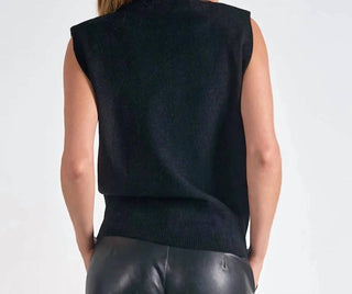 Elan - Sleeveless Mock Neck Sweater