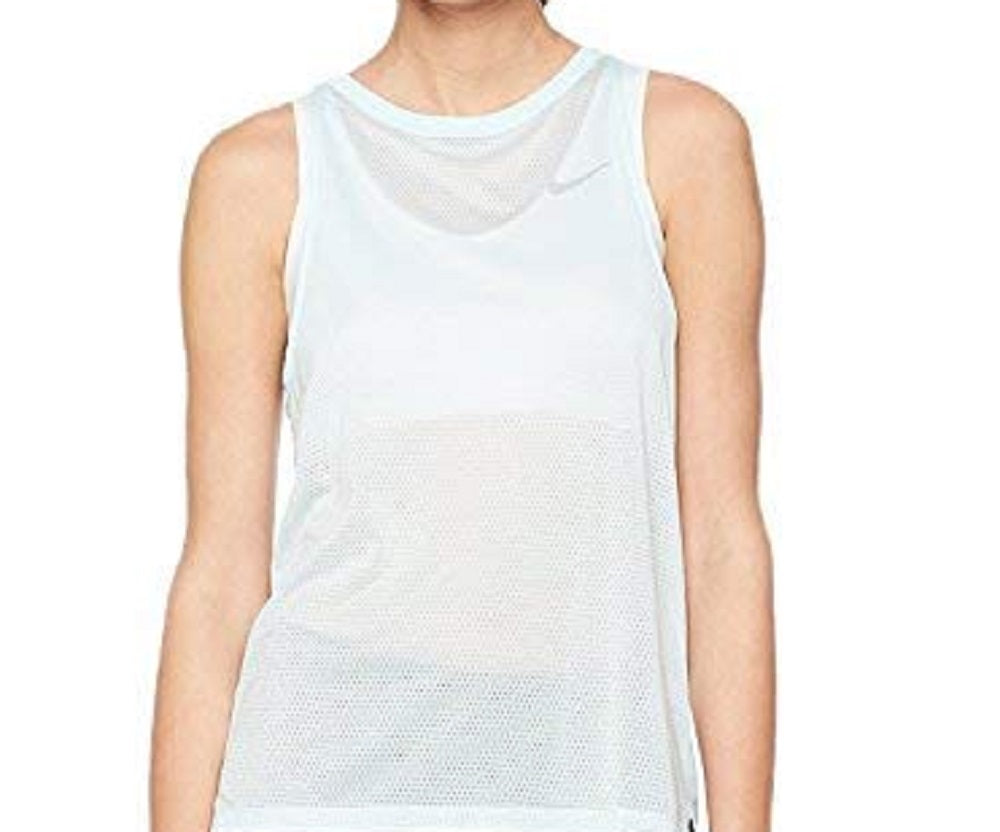 Nike Women's Breathe Cutout Back Tank Top Blue Size Large