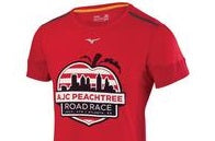 Mizuno Women's Peachtree Road Race Athletic Tee Red X-Large Red Size X-Large