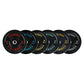 BalanceFrom Fitness 160 Pound Olympic Bumper Strength Training Weight Plate Set