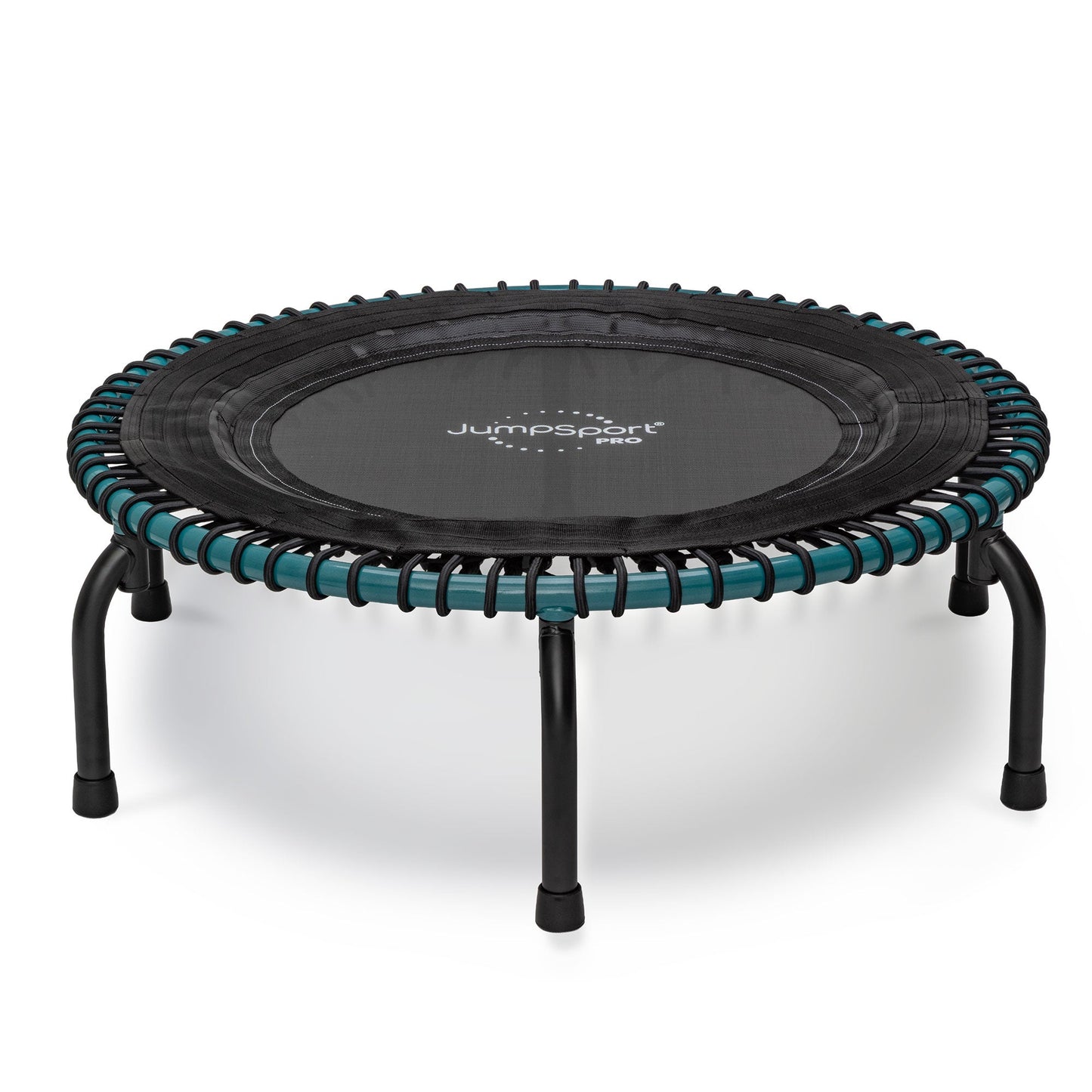 JumpSport 350 Pro Fitness 39 Inch Cardio Workout Indoor Trampoline, Teal/Black