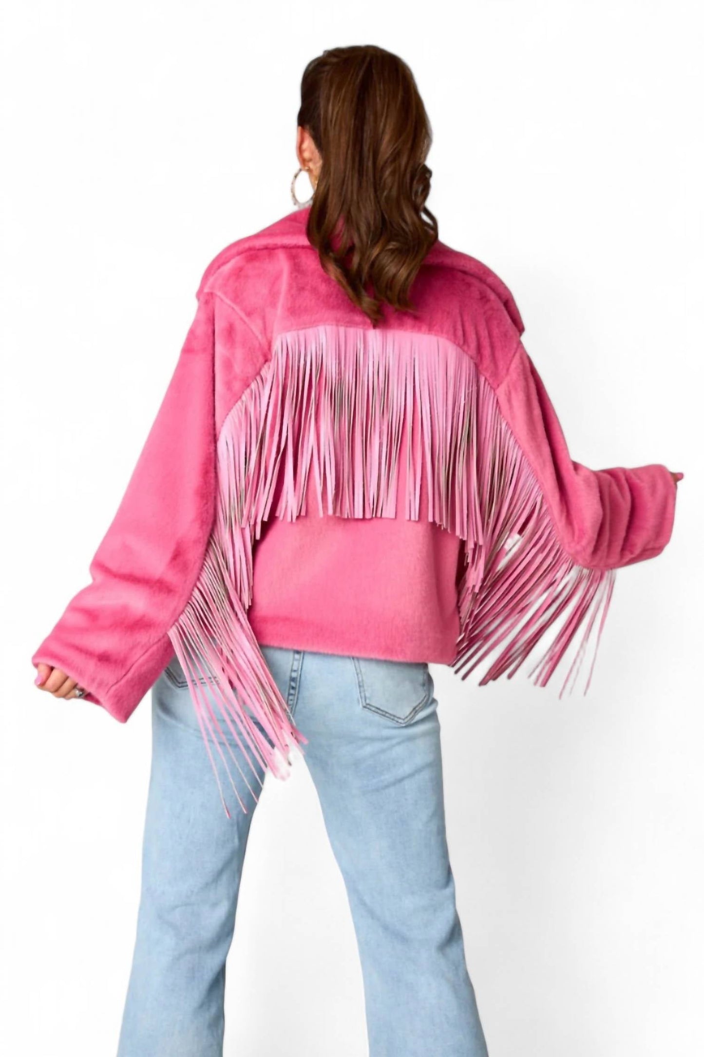Buddylove - Skylar Fringe Faux Fur Jacket