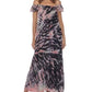 Raviya Tie-Dye Maxi Cover-Up Dress Black Multi M