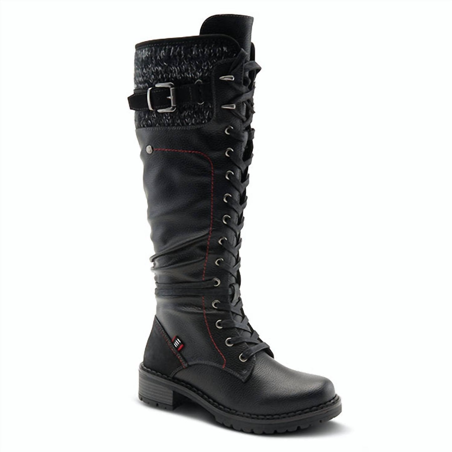Spring Step Shoes - Chilly Knit Cuff Vegan Boot