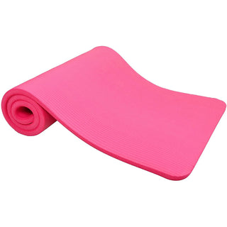 BalanceFrom GoCloud 1" Extra Thick Exercise Yoga Mat with Carrying Strap, Pink