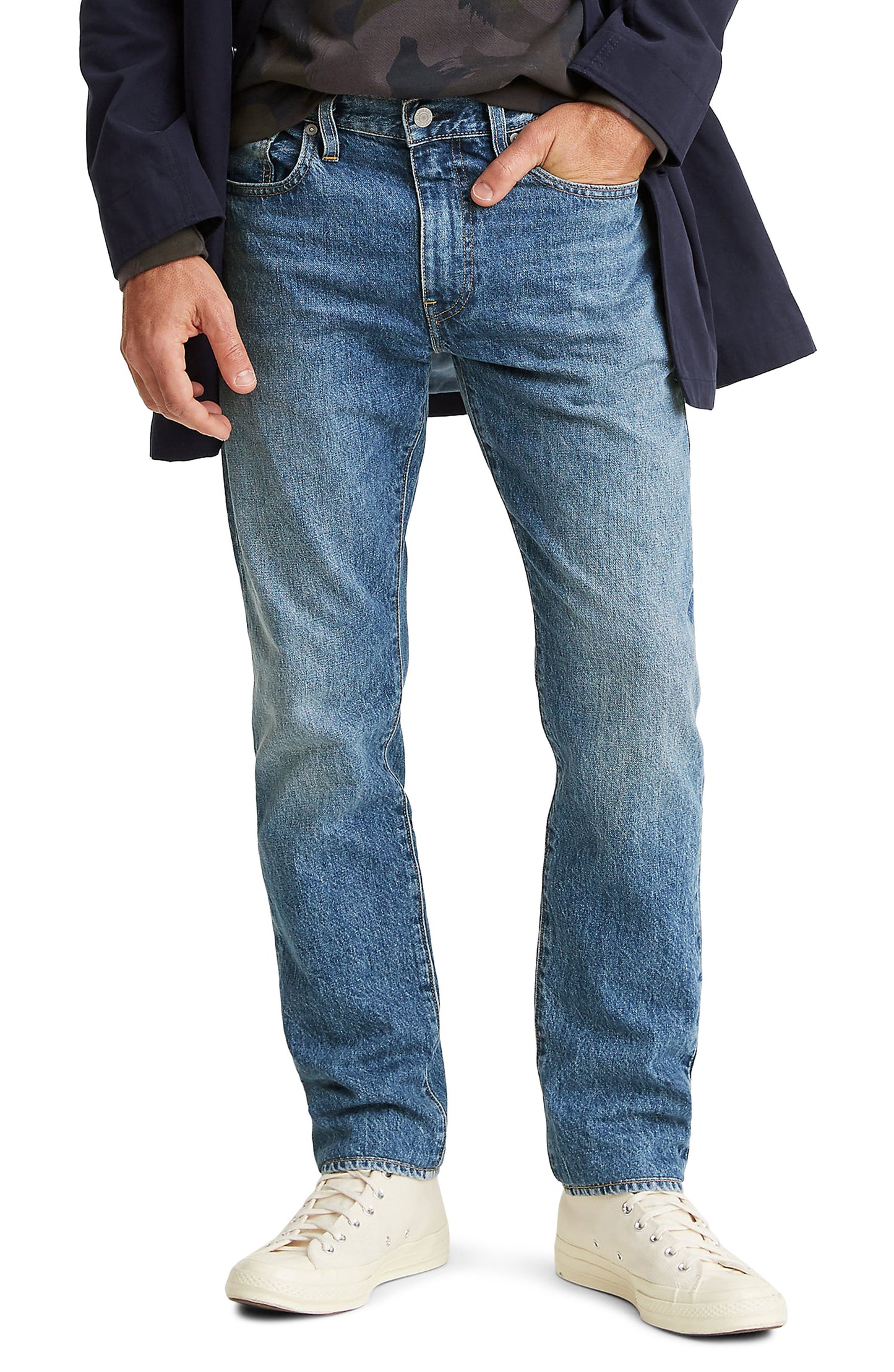 Levis Mens Wellthread 502 Regular Fit Tapered Jeans Blue Size 30 x 32