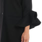 Valentino - Frill Sleeves Compact Drap Coat