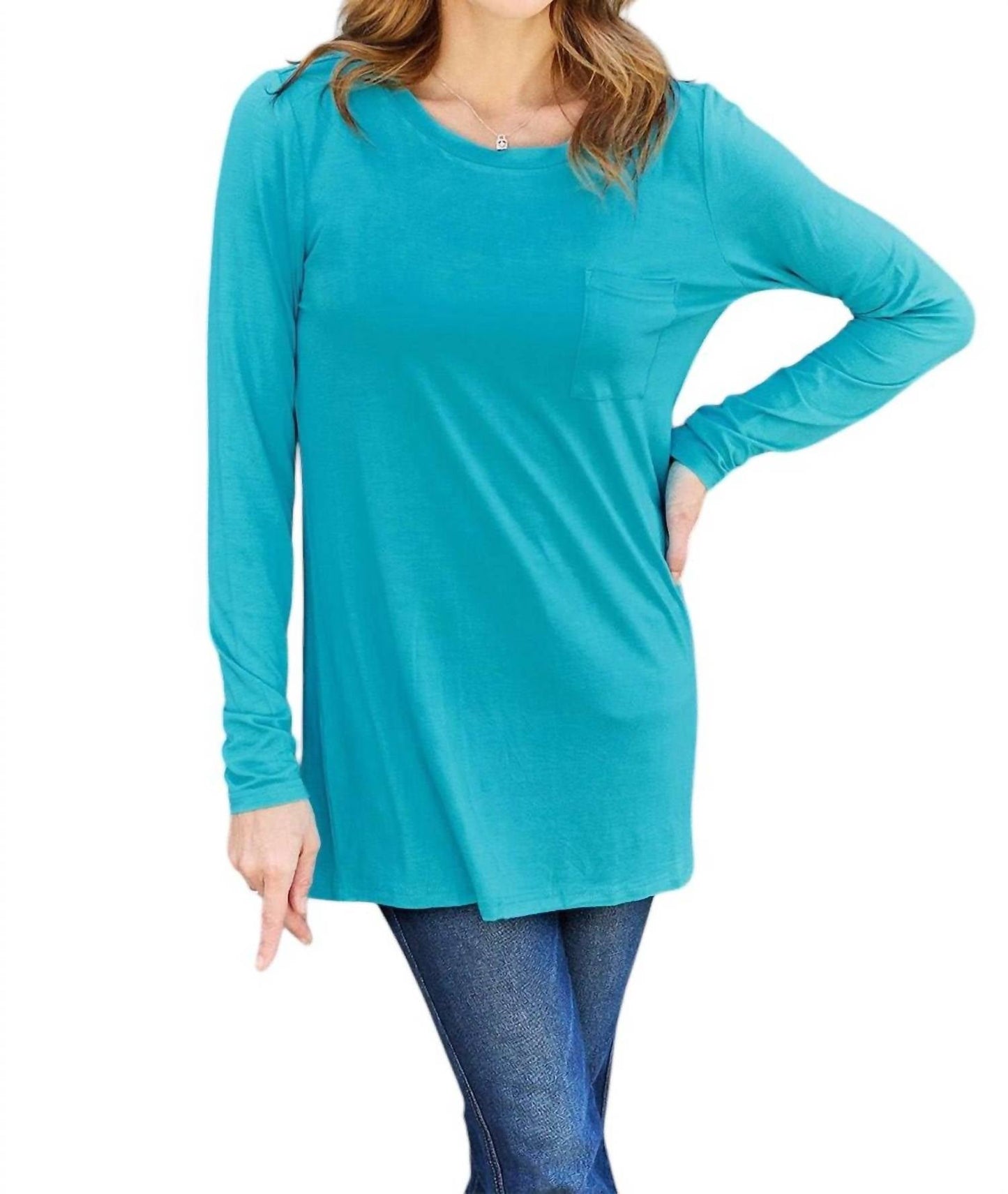 Basic Bae - Luxe Long Sleeve Top With Pockets