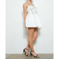 Ina - Pearl-embellished Double Bow Detail Mini Dress