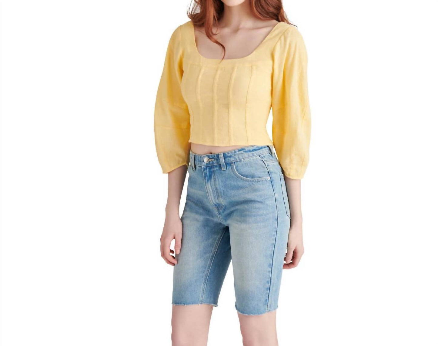 Steve Madden - Shay Smocked Back Crop Top