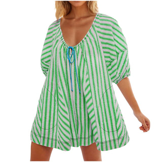 Free People - Bop Around Striped Romper