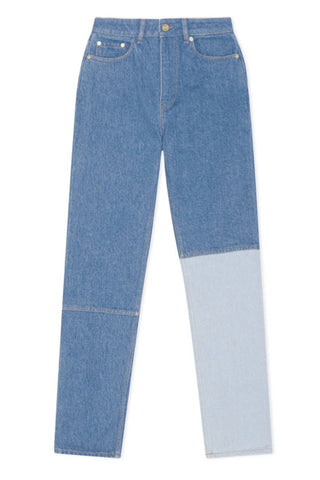 Ganni - Cutline Denim Swigy Pants