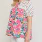 Entro - Mixed Print & Lace Blouse