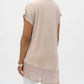 Joseph Ribkoff - Asymmetrical Foiled Mesh Top